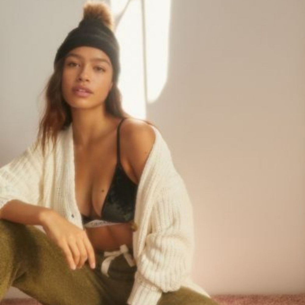 UO starry night front button cardigan